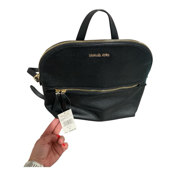 NWT 🆕✨ MICHAEL KORS DALLAS SLIM LEATHER BACKPACK 🎒 BLACK - Picture 8 of 11